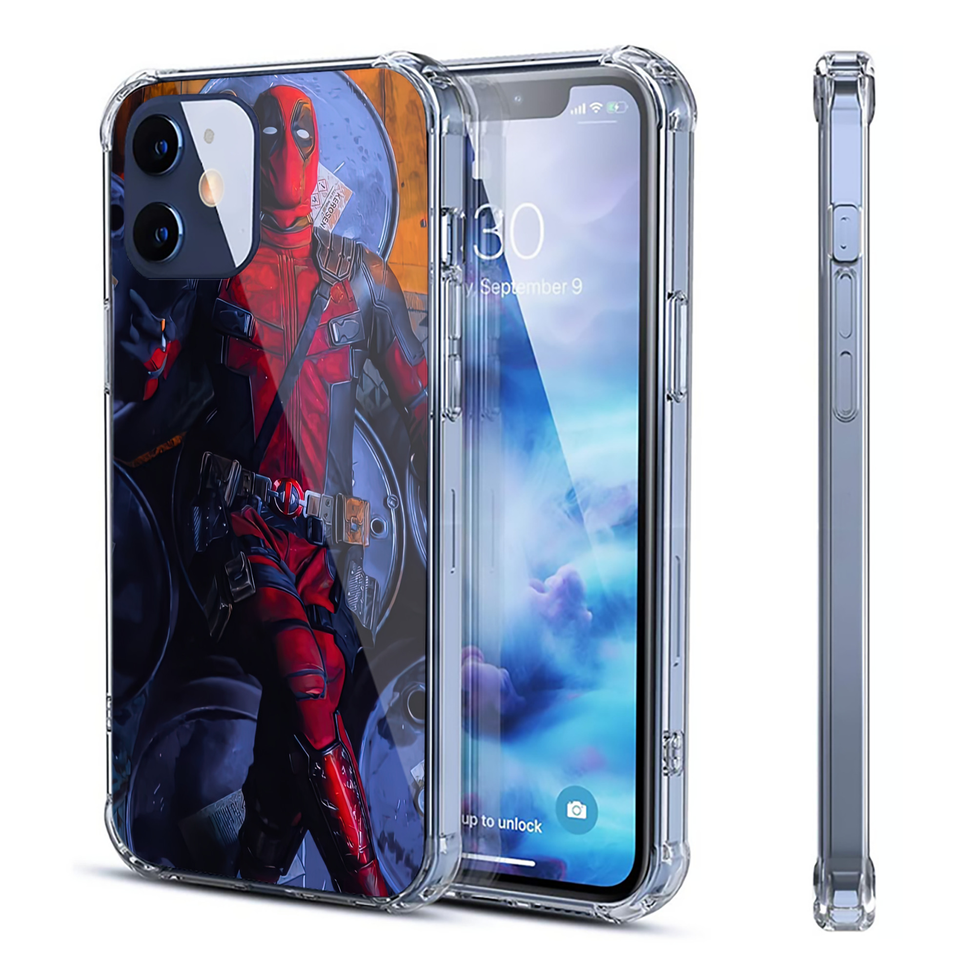 （画像用） Deadpool デッドプール 【iPhone 12シリーズ対応】透明スマホケース（クリアソフトケース）